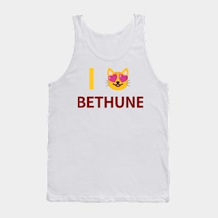 I Cat Heart Eyes Emoji Bethune Cookman Tank Top